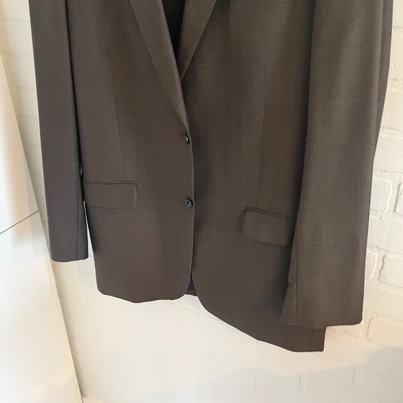 Vintage Men’s Blazer Brown Wool Formal Business Old money Academia 46L - Picture 4 of 14